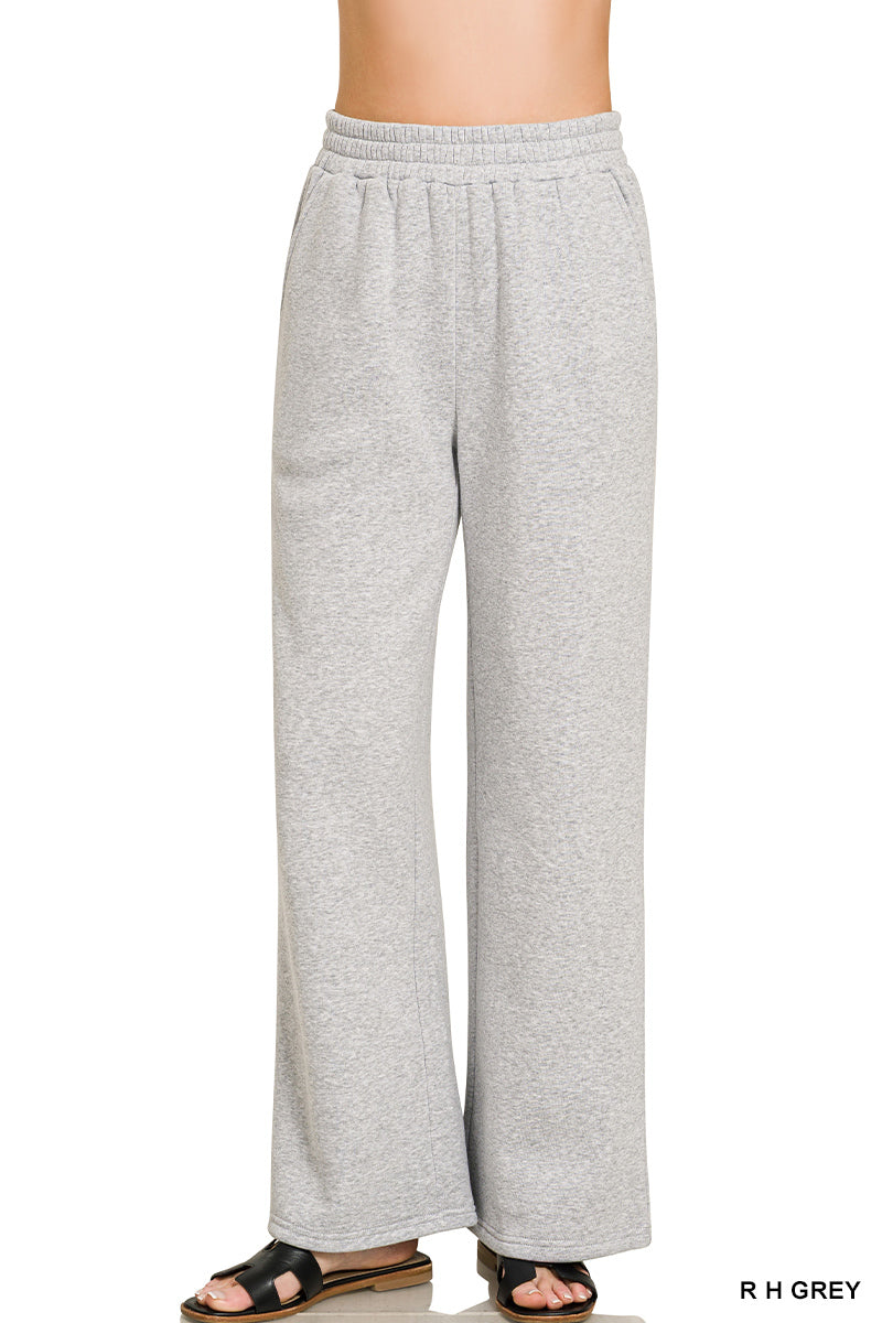 Off Duty Wide Leg Fleece Pants-Womens - Bottoms - Sweatpants-Sister Shirts-Sister Shirts, Cute & Custom Tees for Mama & Littles in Trussville, Alabama.