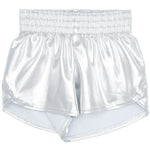 Metallic Game Day Shorts | Silver-Youth - Bottoms - Shorts-Sister Shirts-Sister Shirts, Cute & Custom Tees for Mama & Littles in Trussville, Alabama.