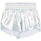 Metallic Game Day Shorts | Silver-Youth - Bottoms - Shorts-Sister Shirts-Sister Shirts, Cute & Custom Tees for Mama & Littles in Trussville, Alabama.