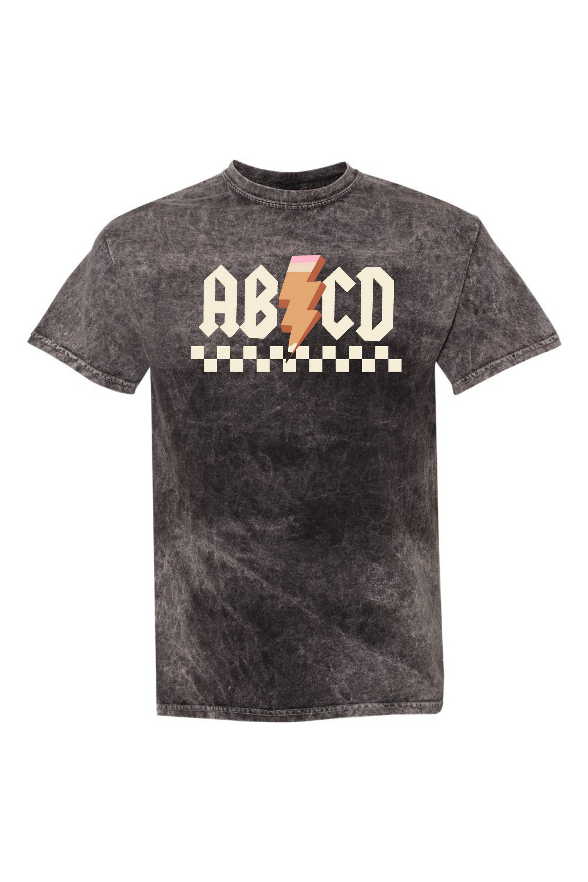 AB⚡CD | Mineral Wash Kids Tee-Kids Tees-Sister Shirts-Sister Shirts, Cute & Custom Tees for Mama & Littles in Trussville, Alabama.