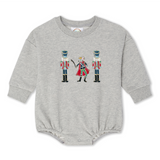 DL Designs Nutcracker | Baby Bubble Sweatshirt Romper-Rompers-Sister Shirts-Sister Shirts, Cute & Custom Tees for Mama & Littles in Trussville, Alabama.