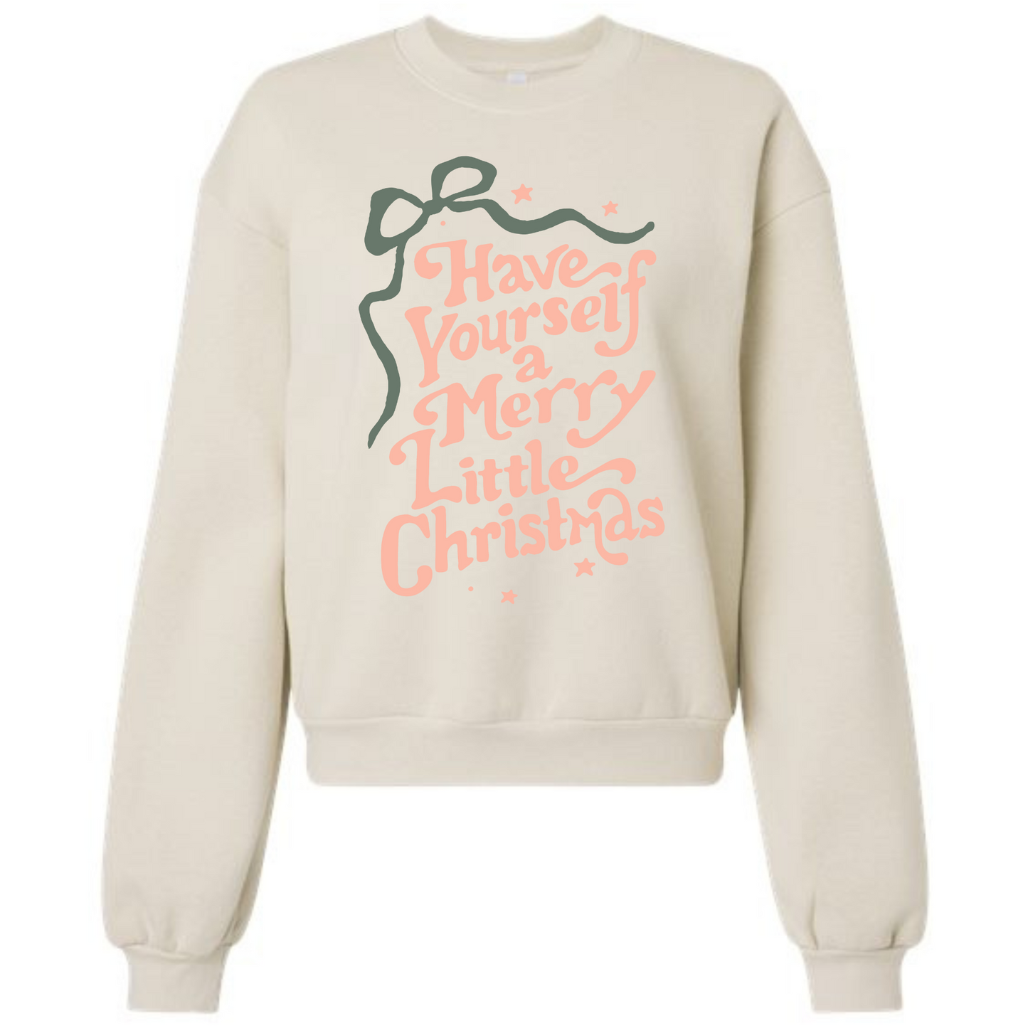 Merry Little Christmas | Adult Crewneck-Sister Shirts-Sister Shirts, Cute & Custom Tees for Mama & Littles in Trussville, Alabama.