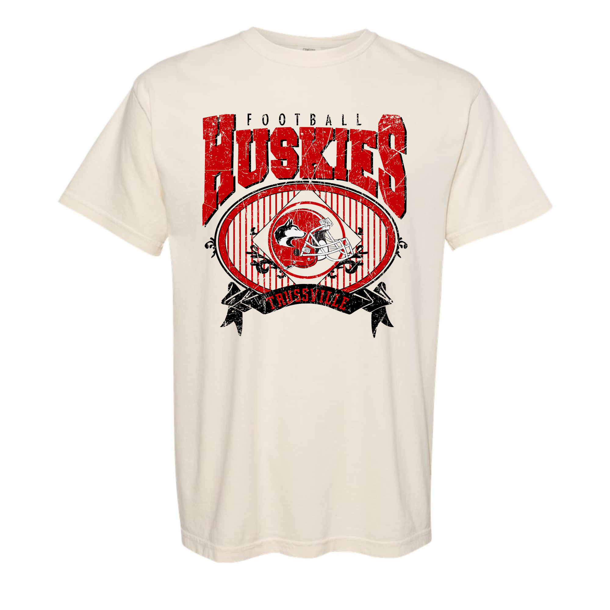 Vintage Huskies Football | Adult Tee-Sister Shirts-Sister Shirts, Cute & Custom Tees for Mama & Littles in Trussville, Alabama.