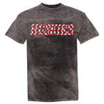 Huskies Checkered | Adult Mineral Wash Tee-Womens - Tops - Tees-Sister Shirts-Sister Shirts, Cute & Custom Tees for Mama & Littles in Trussville, Alabama.