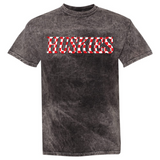 Huskies Checkered | Adult Mineral Wash Tee-Womens - Tops - Tees-Sister Shirts-Sister Shirts, Cute & Custom Tees for Mama & Littles in Trussville, Alabama.