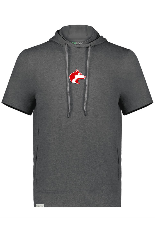 Husky Head Minimal | Youth Short Sleeve Performance Hoodie-Sister Shirts-Sister Shirts, Cute & Custom Tees for Mama & Littles in Trussville, Alabama.