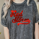 Red Storm Foil | Adult Mineral Wash Tee-Womens - Tops - Tees-Sister Shirts-Sister Shirts, Cute & Custom Tees for Mama & Littles in Trussville, Alabama.