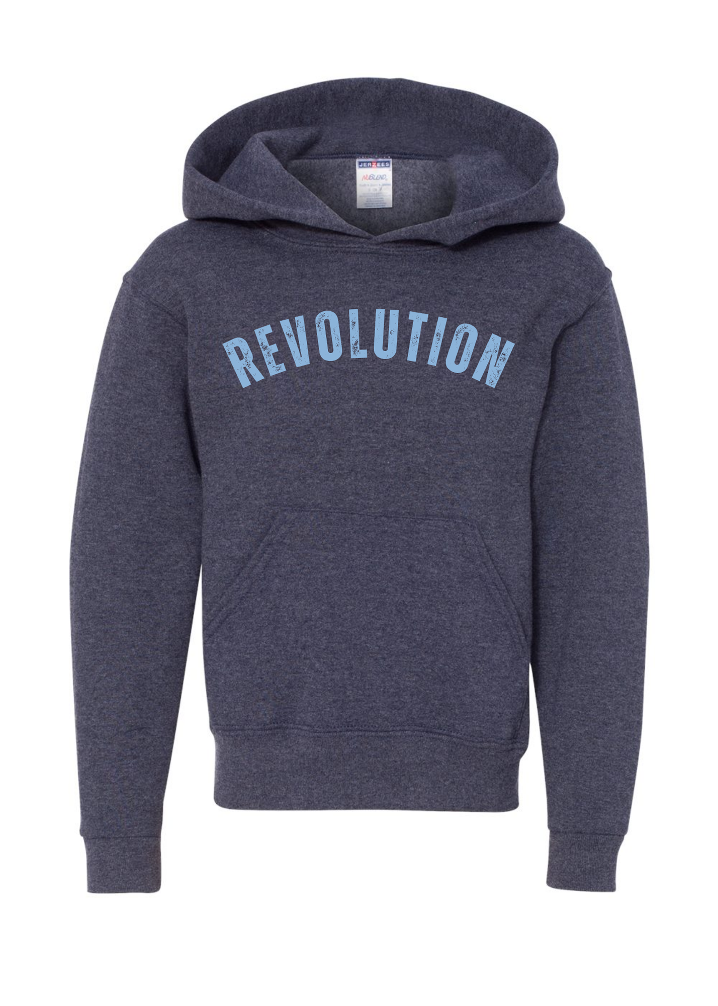 Revolution Distressed Arch | Youth Hoodie-Youth - Tops - Sweatshirts-Sister Shirts-Sister Shirts, Cute & Custom Tees for Mama & Littles in Trussville, Alabama.