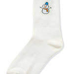 Snowman Crew Socks in White-Women - Accessories - Socks-Zenana-Sister Shirts, Cute & Custom Tees for Mama & Littles in Trussville, Alabama.