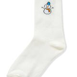 Snowman Crew Socks in White-Women - Accessories - Socks-Zenana-Sister Shirts, Cute & Custom Tees for Mama & Littles in Trussville, Alabama.