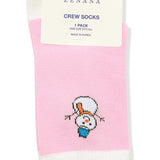 Snowman Crew Socks in Pink-Women - Accessories - Socks-Zenana-Sister Shirts, Cute & Custom Tees for Mama & Littles in Trussville, Alabama.
