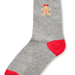 Gingerbread Crew Socks in Grey-Women - Accessories - Socks-Zenana-Sister Shirts, Cute & Custom Tees for Mama & Littles in Trussville, Alabama.