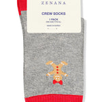 Gingerbread Crew Socks in Grey-Women - Accessories - Socks-Zenana-Sister Shirts, Cute & Custom Tees for Mama & Littles in Trussville, Alabama.
