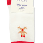 Gingerbread Crew Socks in Cream-Women - Accessories - Socks-Zenana-Sister Shirts, Cute & Custom Tees for Mama & Littles in Trussville, Alabama.