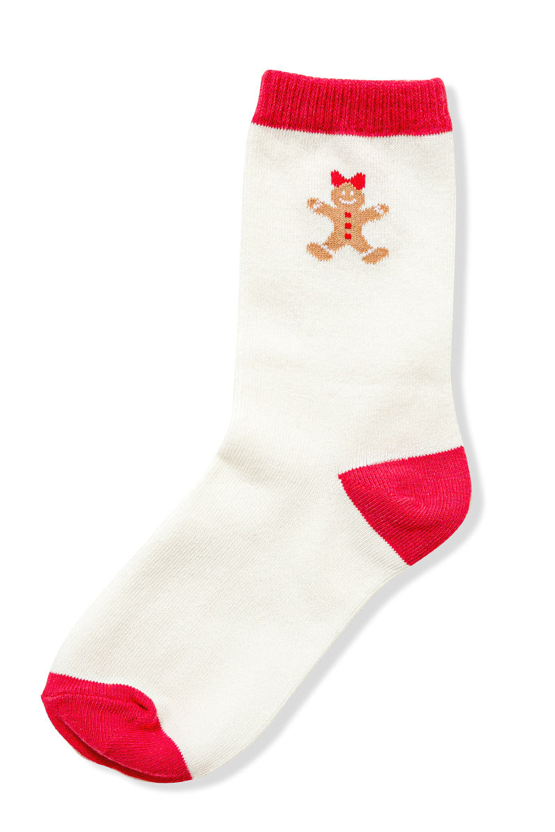 Gingerbread Crew Socks in Cream-Women - Accessories - Socks-Zenana-Sister Shirts, Cute & Custom Tees for Mama & Littles in Trussville, Alabama.