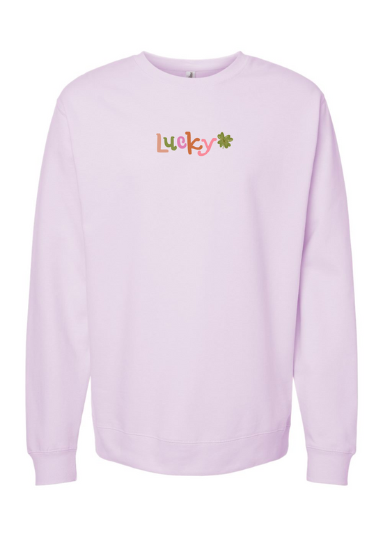 Lucky Minimal | Adult Crewneck | RTS-Adult Crewneck-Sister Shirts-Sister Shirts, Cute & Custom Tees for Mama & Littles in Trussville, Alabama.