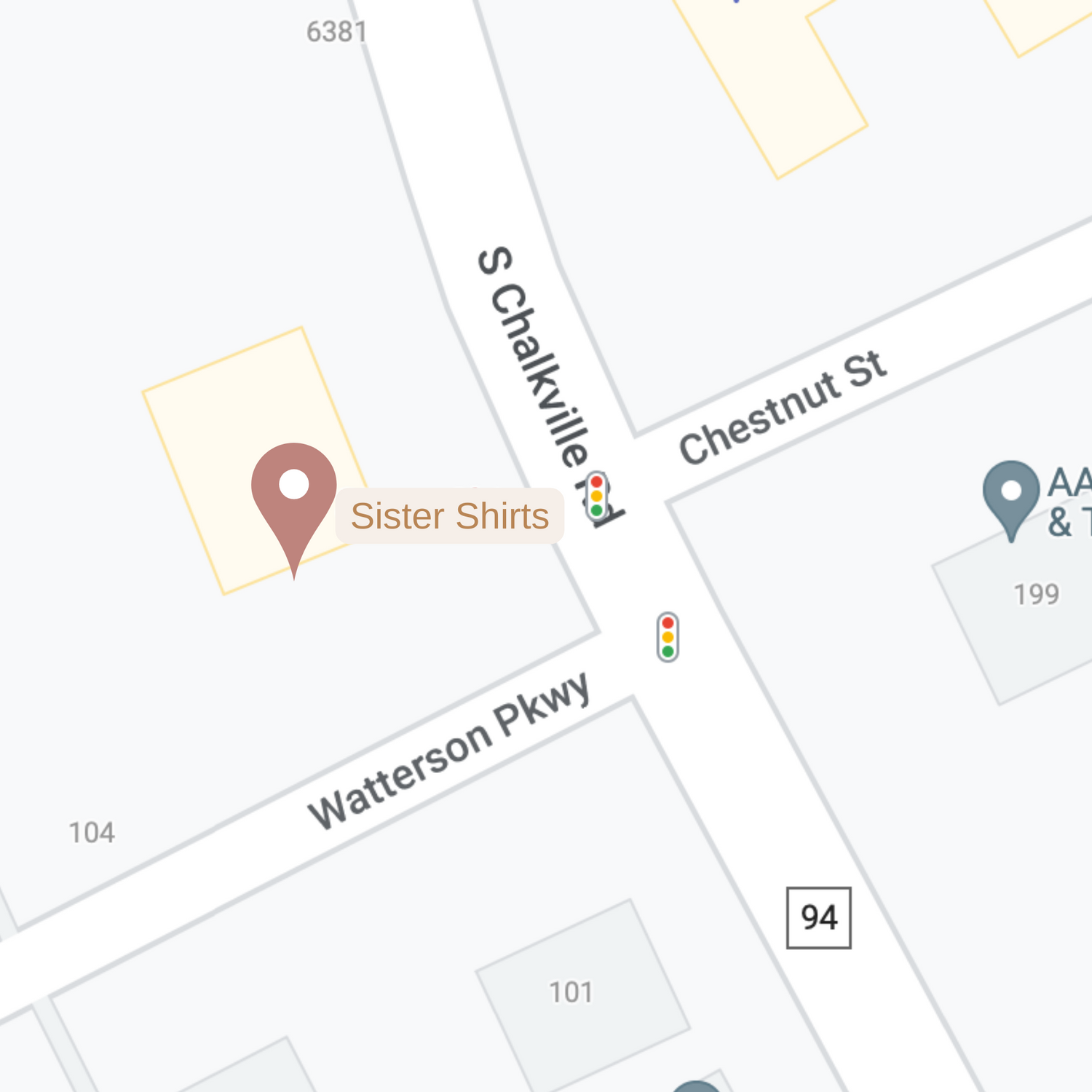 Sister Shirts Map Image | 104 Watterson Pkwy  Trussville, AL | Graphic Tees for Women and Children 