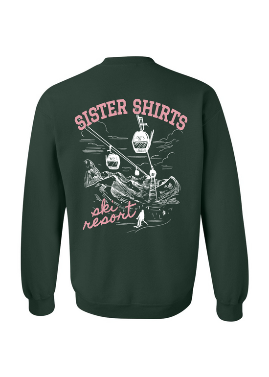 Ski Resort | Adult Crewneck-Sister Shirts-Sister Shirts, Cute & Custom Tees for Mama & Littles in Trussville, Alabama.