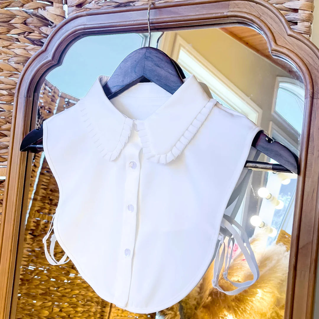 Polished White Ruffle Layering Collar-Women - Accessories-Sister Shirts-Sister Shirts, Cute & Custom Tees for Mama & Littles in Trussville, Alabama.