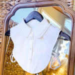 Polished White Ruffle Layering Collar-Women - Accessories-Sister Shirts-Sister Shirts, Cute & Custom Tees for Mama & Littles in Trussville, Alabama.