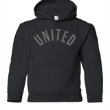 United Distressed Arch | Youth Hoodie-Youth - Tops - Sweatshirts-Sister Shirts-Sister Shirts, Cute & Custom Tees for Mama & Littles in Trussville, Alabama.