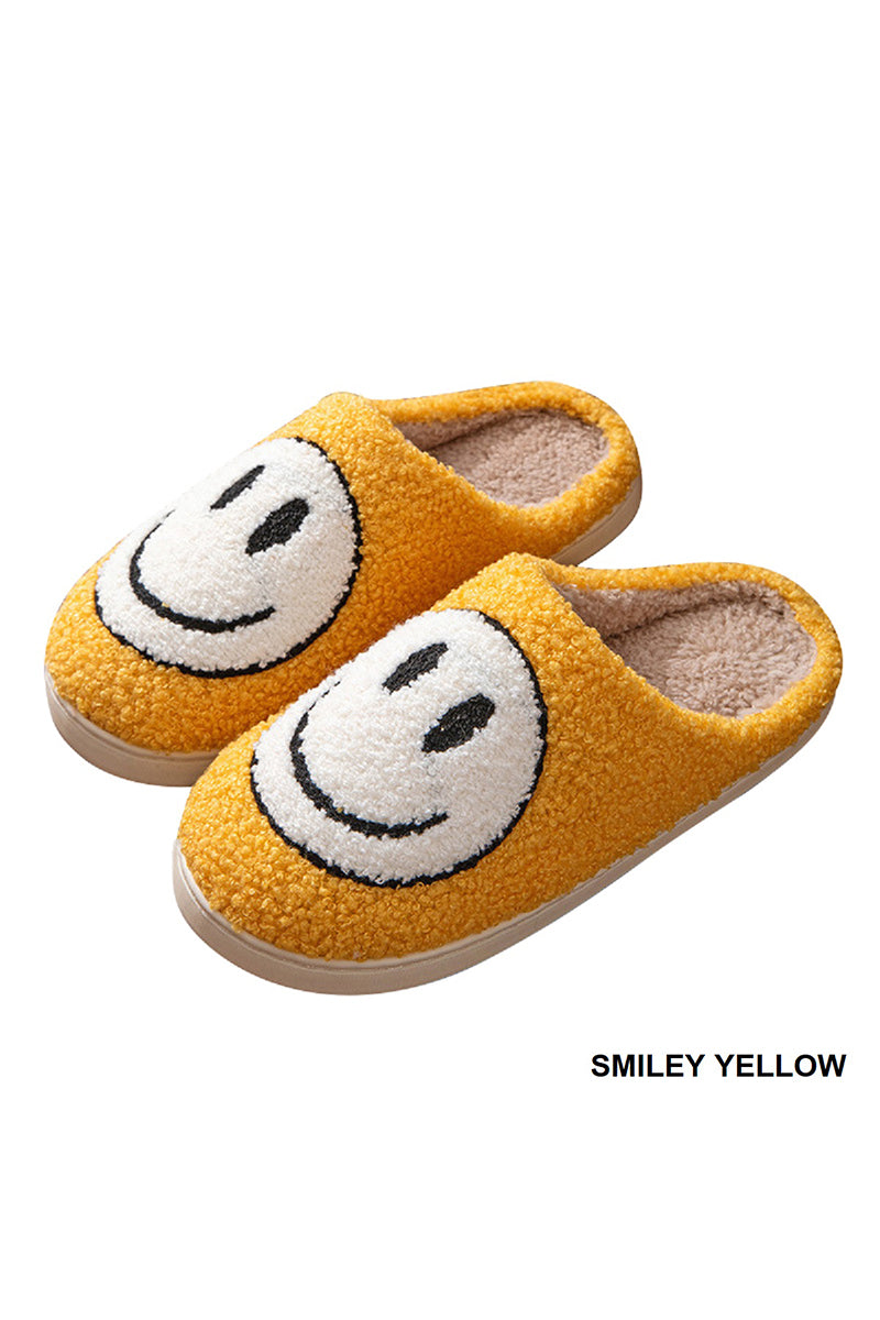Happy Face Slippers-Sister Shirts-Sister Shirts, Cute & Custom Tees for Mama & Littles in Trussville, Alabama.