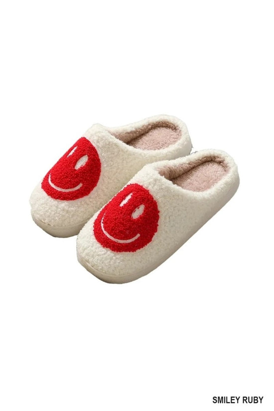 Happy Face Slippers | Ruby-Zenana-Sister Shirts, Cute & Custom Tees for Mama & Littles in Trussville, Alabama.