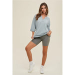 Washed Cotton Biker Shorts | Grey-women - bottoms - shorts-Wishlist-Sister Shirts, Cute & Custom Tees for Mama & Littles in Trussville, Alabama.