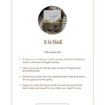 It Is Well | Anxiety Study-Home - Stationery - Books-The Daily Grace Co-Sister Shirts, Cute & Custom Tees for Mama & Littles in Trussville, Alabama.