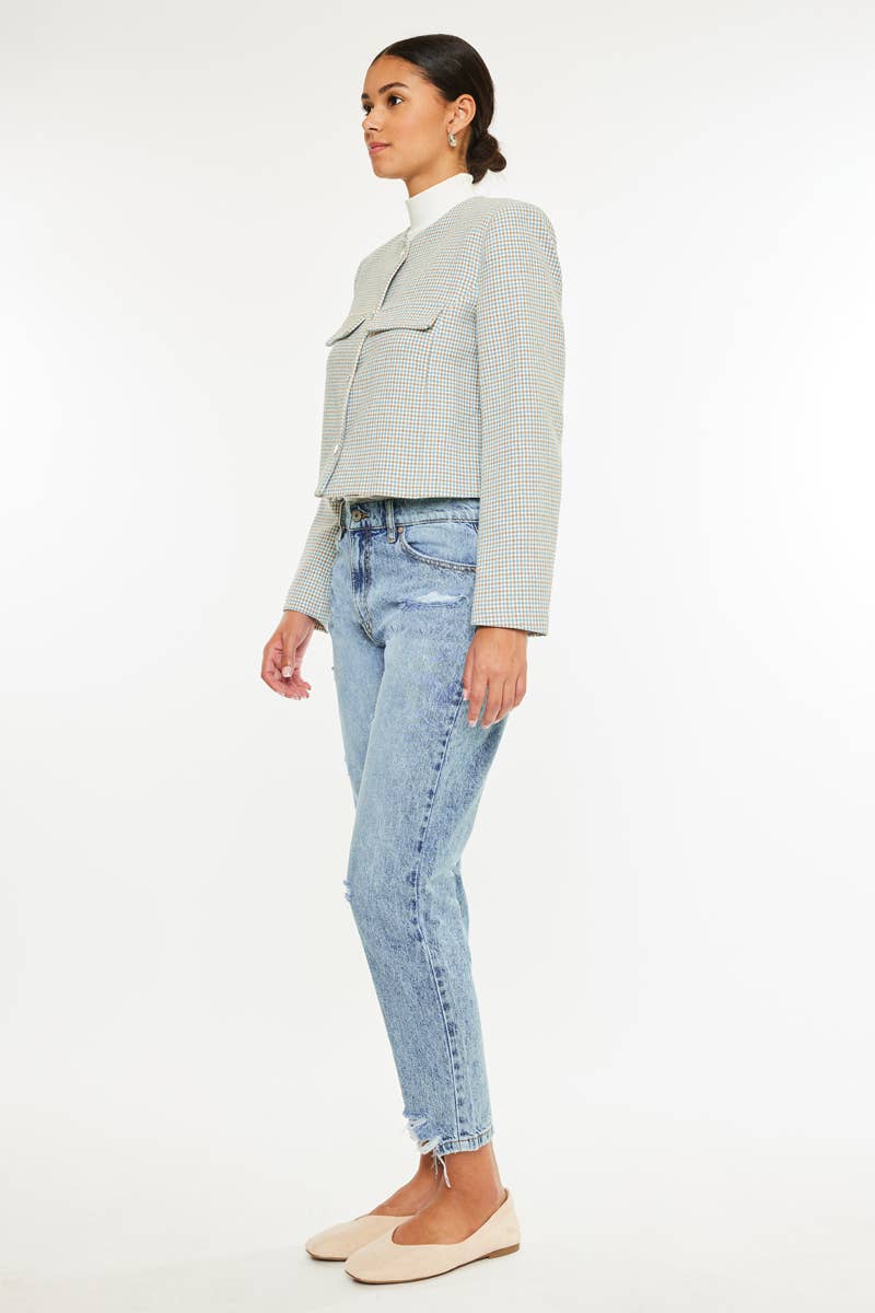 Daily Denim | High Rise Ankle Mom Fit-Women - Bottoms - Pants-Kan Can USA-Sister Shirts, Cute & Custom Tees for Mama & Littles in Trussville, Alabama.