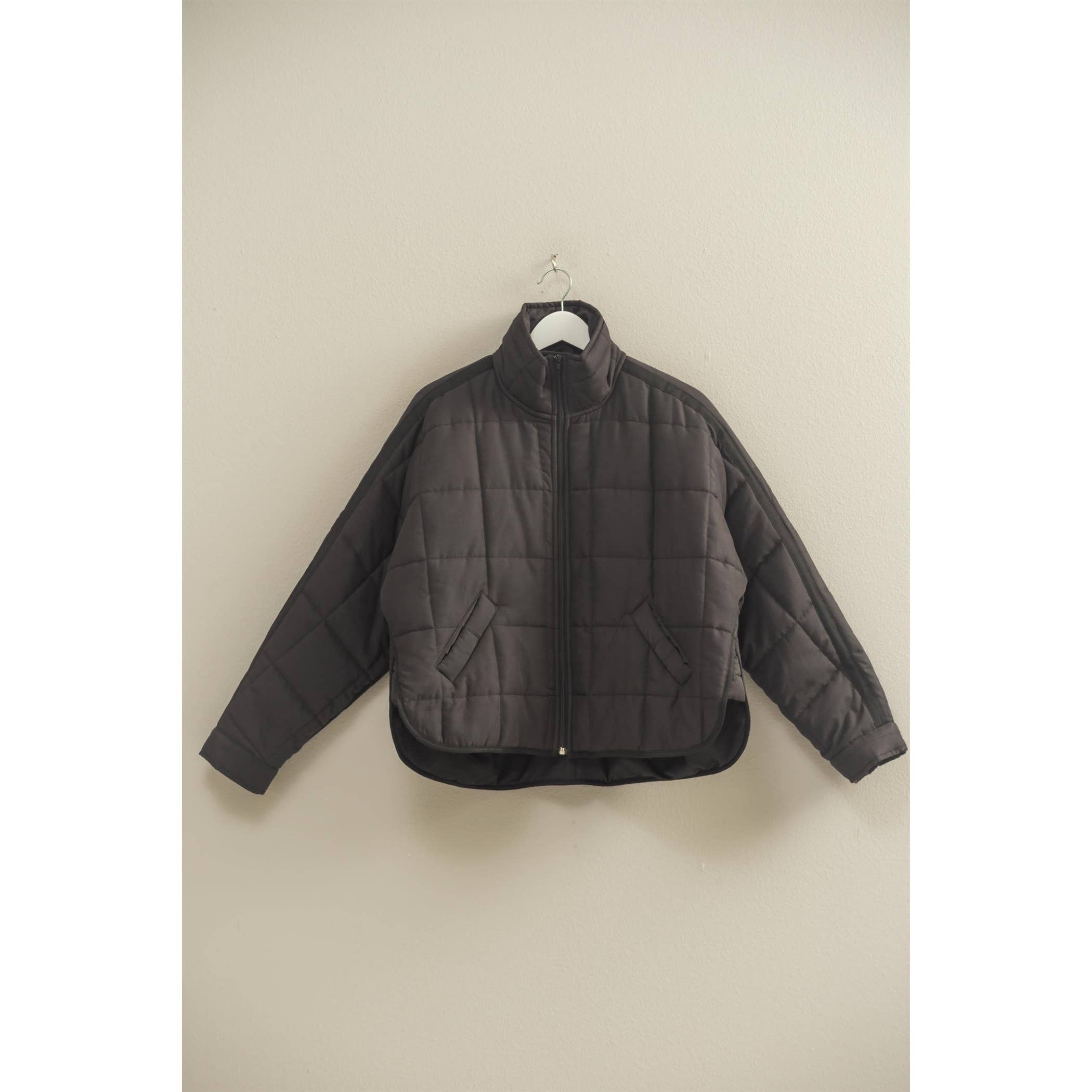 Everyday Essential Quilted Puffer in Black-Women - Outerwear - Jackets-HYFVE-Sister Shirts, Cute & Custom Tees for Mama & Littles in Trussville, Alabama.