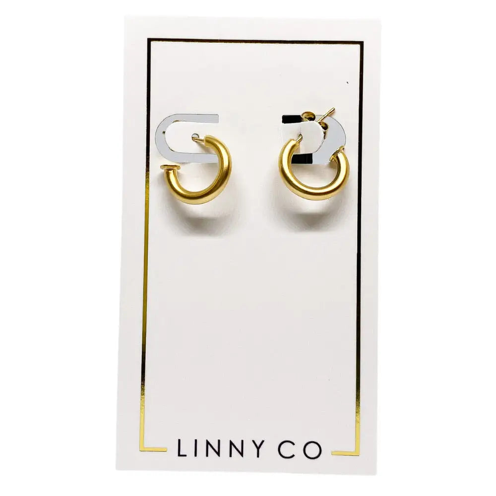 Ada Hoop in Gold | Linny Co-Women - Jewelry - Earrings-Linny Co-Sister Shirts, Cute & Custom Tees for Mama & Littles in Trussville, Alabama.