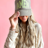 Can I Get an Amen? in Tan | Adult Trucker Hat-Women - Accessories - Hats-Sister Shirts-Sister Shirts, Cute & Custom Tees for Mama & Littles in Trussville, Alabama.