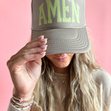 Can I Get an Amen? in Tan | Adult Trucker Hat-Women - Accessories - Hats-Sister Shirts-Sister Shirts, Cute & Custom Tees for Mama & Littles in Trussville, Alabama.