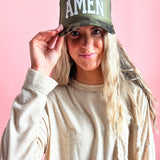 Can I Get an Amen? in Camo | Adult Trucker Hat-Women - Accessories - Hats-Sister Shirts-Sister Shirts, Cute & Custom Tees for Mama & Littles in Trussville, Alabama.