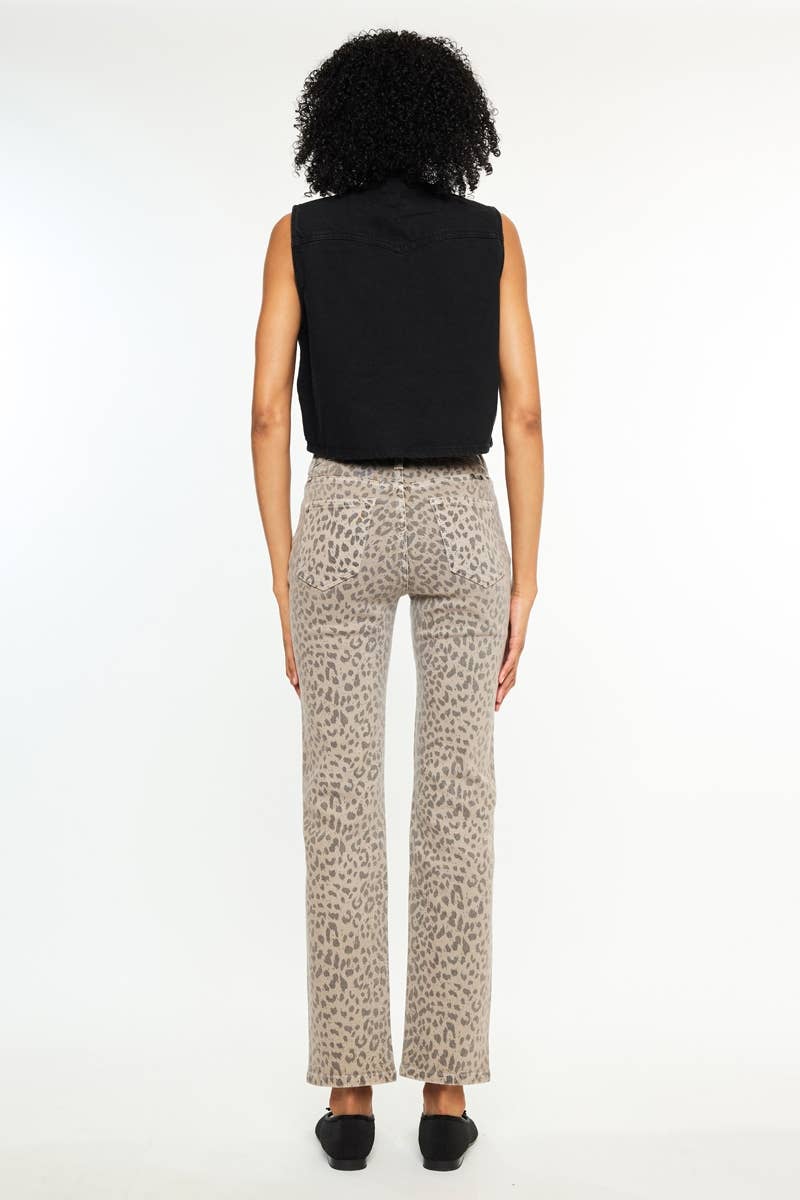 Leopard Lane | High Rise Straight Jeans-Women - Bottoms - Pants-Kan Can USA-Sister Shirts, Cute & Custom Tees for Mama & Littles in Trussville, Alabama.