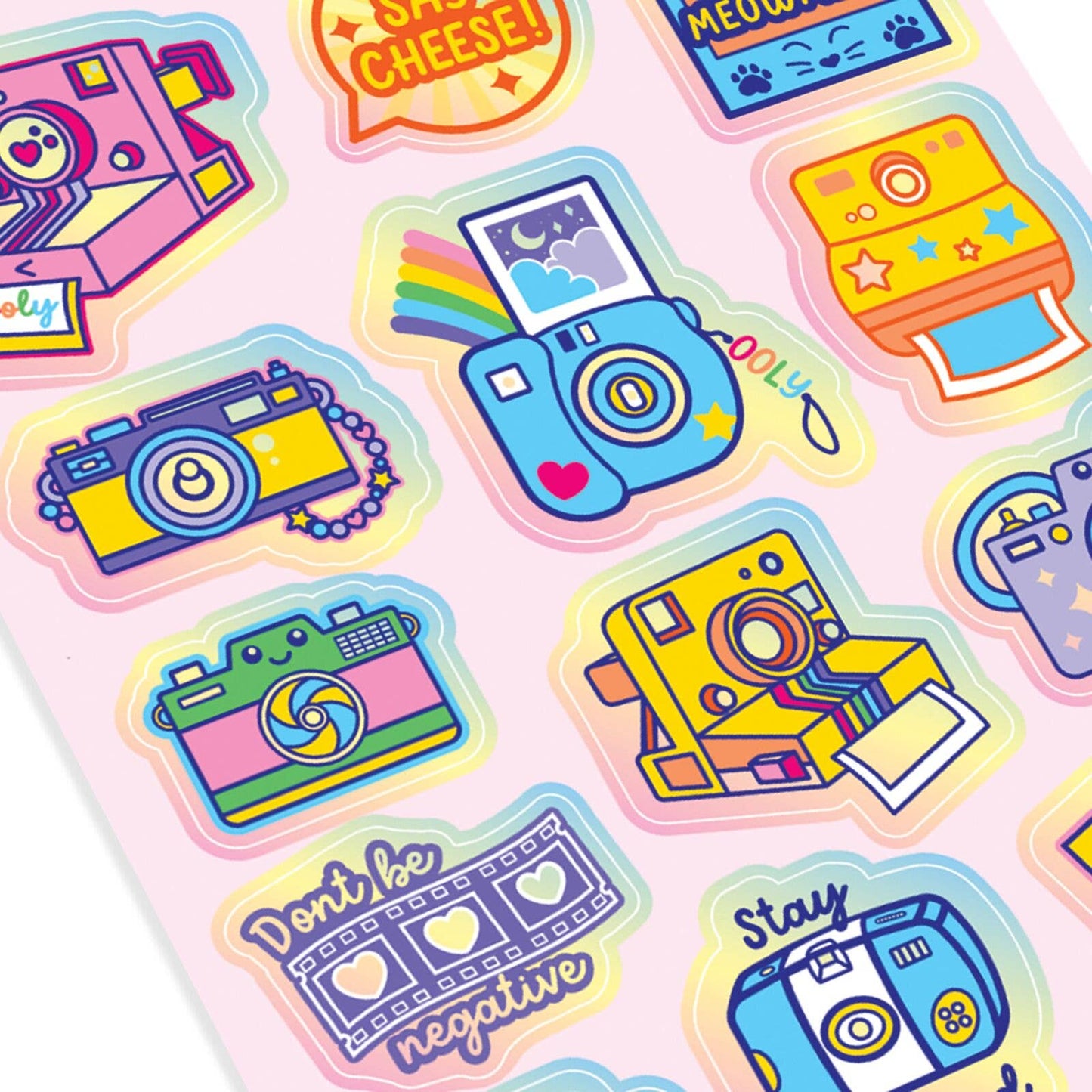 Stickiville Stickers | Cute Cameras(Metallic Foil)-Stickers-OOLY-Sister Shirts, Cute & Custom Tees for Mama & Littles in Trussville, Alabama.