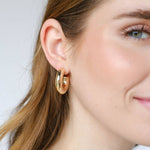 Gold Donut Hoop Earrings S-Women - Jewelry - Earrings-Nickel and Suede-Sister Shirts, Cute & Custom Tees for Mama & Littles in Trussville, Alabama.