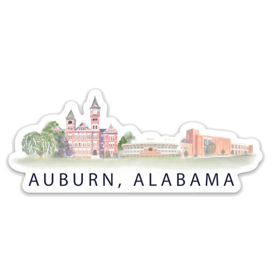 Auburn, Alabama | Watercolor Sticker-Gracefully Made Art-Sister Shirts, Cute & Custom Tees for Mama & Littles in Trussville, Alabama.