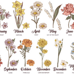 Birth Flower | Adult Tee-Womens - Tops - Tees-Sister Shirts-Sister Shirts, Cute & Custom Tees for Mama & Littles in Trussville, Alabama.