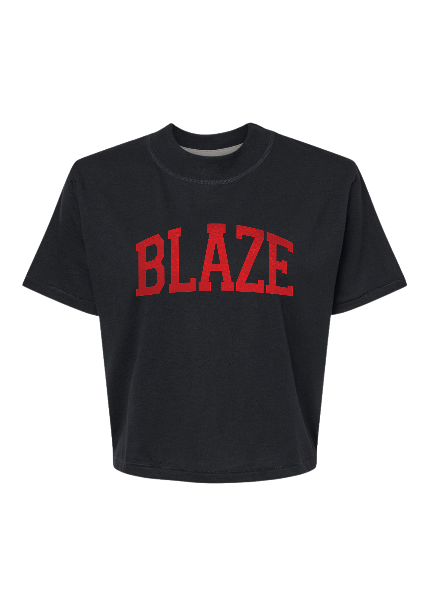Blaze Foil | Mom Crop Tee-Womens - Tops - Tees-Sister Shirts-Sister Shirts, Cute & Custom Tees for Mama & Littles in Trussville, Alabama.