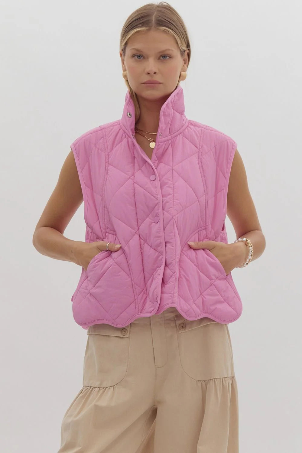 Pink bubble vest hotsell