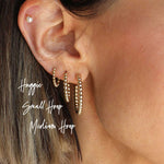 Gold Halo Hoop Earrings | Medium Everyday Hoops-Women - Jewelry - Earrings-Nickel and Suede-Sister Shirts, Cute & Custom Tees for Mama & Littles in Trussville, Alabama.