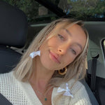 Gold Hollow Statement Hoop Earrings S-Women - Jewelry - Earrings-Nickel and Suede-Sister Shirts, Cute & Custom Tees for Mama & Littles in Trussville, Alabama.