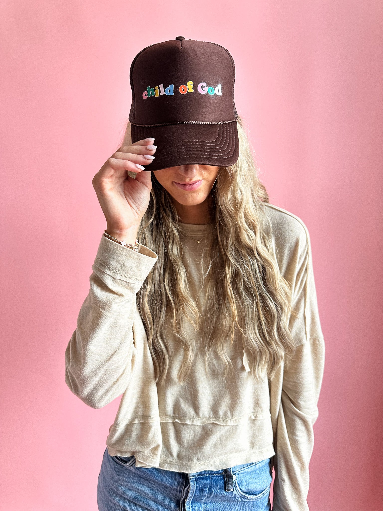 Child of God | Adult Trucker Hat-Women - Accessories - Hats-Sister Shirts-Sister Shirts, Cute & Custom Tees for Mama & Littles in Trussville, Alabama.