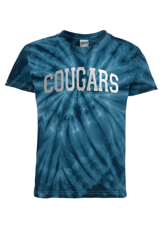 Cougars Foil | Kids Tie Dye Tee-Kids Tees-Sister Shirts-Sister Shirts, Cute & Custom Tees for Mama & Littles in Trussville, Alabama.