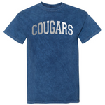 Cougars Foil | Adult Mineral Wash Tee-Womens - Tops - Tees-Sister Shirts-Sister Shirts, Cute & Custom Tees for Mama & Littles in Trussville, Alabama.