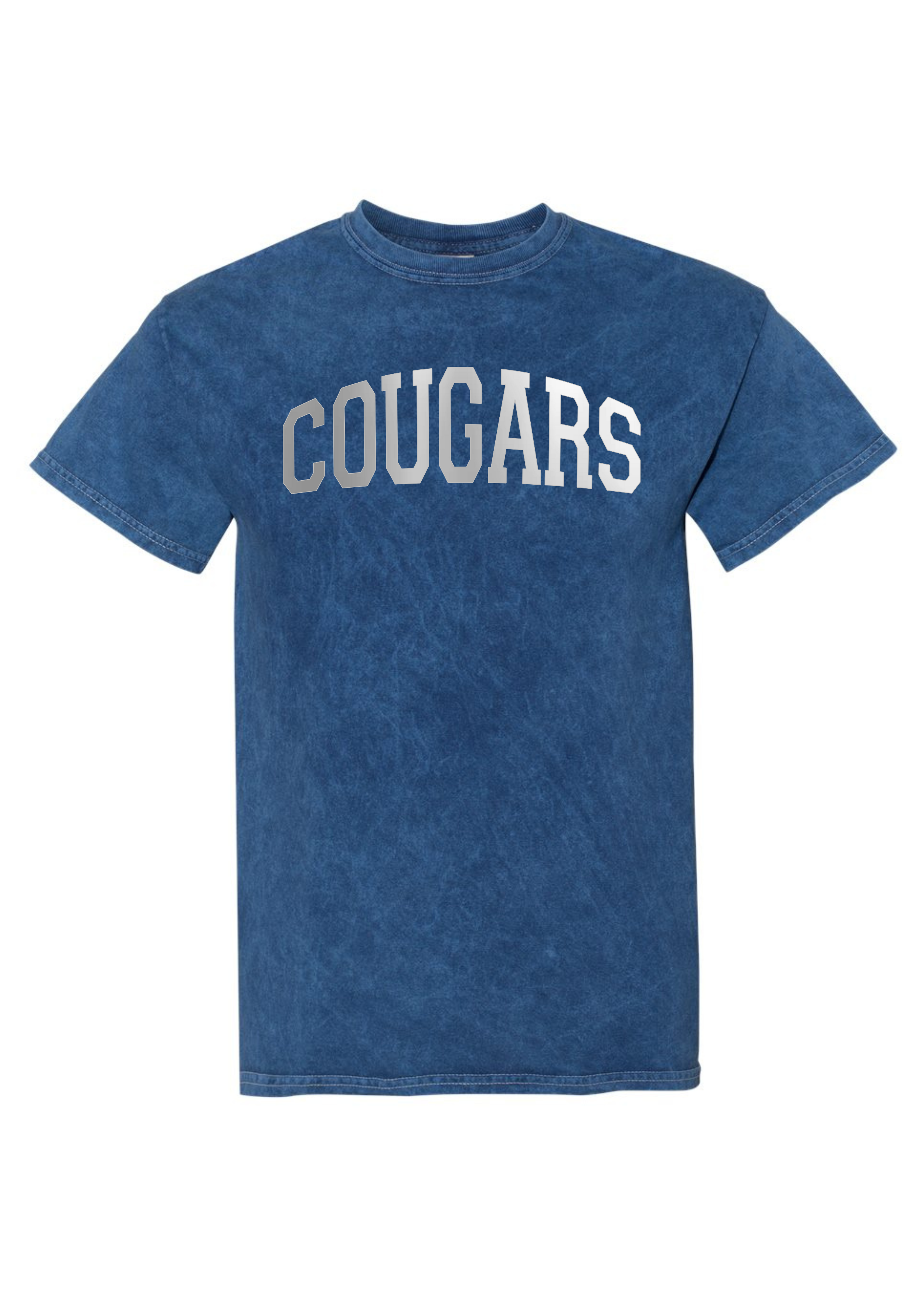 Cougars Foil | Adult Mineral Wash Tee-Womens - Tops - Tees-Sister Shirts-Sister Shirts, Cute & Custom Tees for Mama & Littles in Trussville, Alabama.