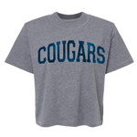 Cougars Foil | Mom Crop Tee-Womens - Tops - Tees-Sister Shirts-Sister Shirts, Cute & Custom Tees for Mama & Littles in Trussville, Alabama.
