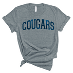 Cougars Foil | Adult Tee-Womens - Tops - Tees-Sister Shirts-Sister Shirts, Cute & Custom Tees for Mama & Littles in Trussville, Alabama.